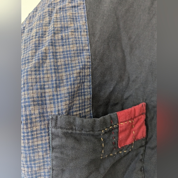 Indigo Union Japanese Blue and Black Cotton Padded Jacket - Picture 4 of 4